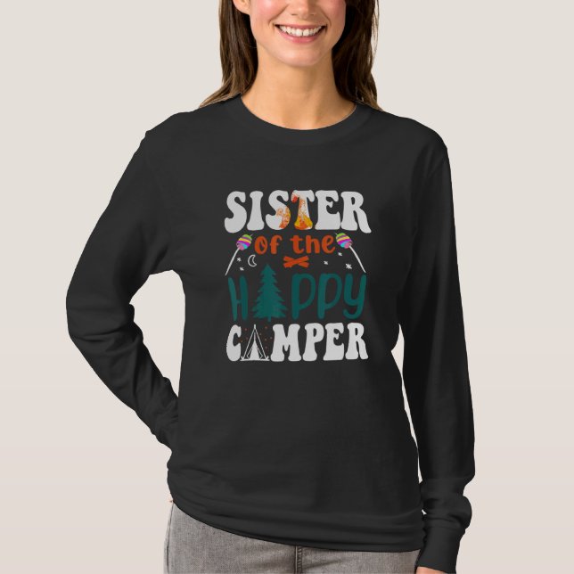 T-shirt Soeur Happy Camper Papa du Camping Happy Camper Ca (Devant)