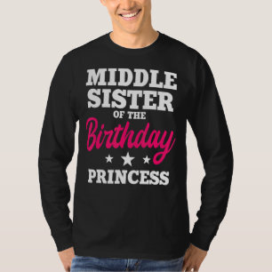 T-shirt Soeur Intermédiaire De L'Anniversaire De La Prince
