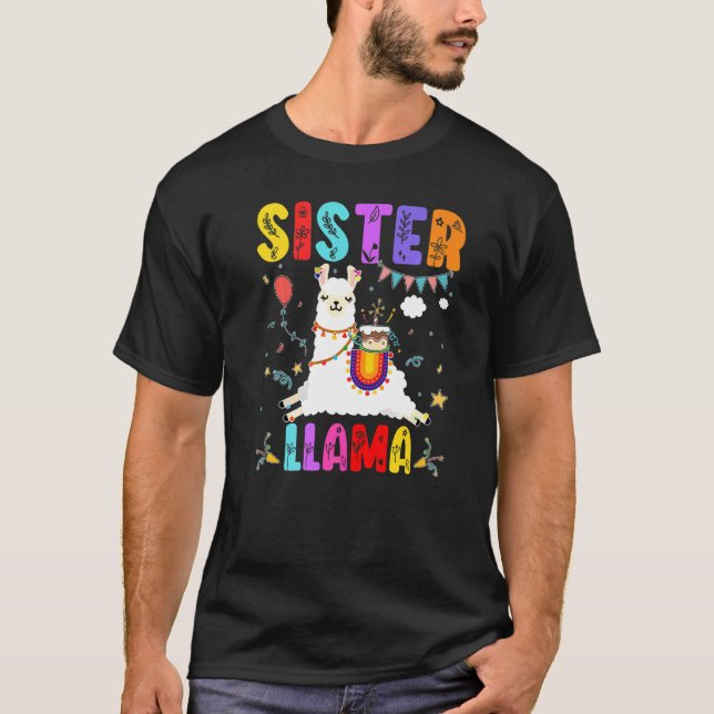 T-shirt Soeur Llama Anniversaire Llama Alpaca Thème Famill (Devant)