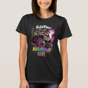 T-shirt Soeur Mignonne D'Une Fille De Camion Monster Anniv