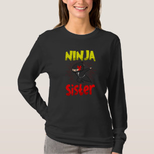 T-shirt Soeur Ninja Mercenaire Japonais Shinobi Kunai Shur