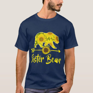 T-shirt Soeur Ours Tournesol Drôle Mère Père Cadeau