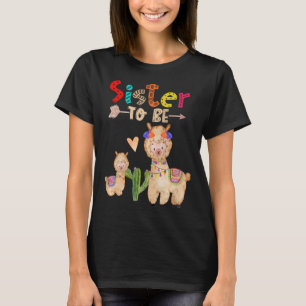 T-shirt Soeur Pour Être Llama Baby shower
