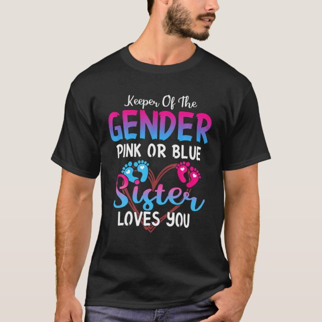 T-shirt Soeur Rose Ou Bleue Vous Aime Gardienne Du Sexe (Devant)