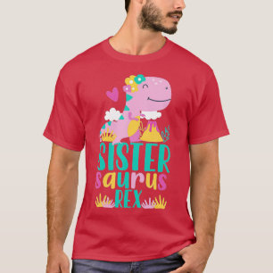 T-shirt Soeur Saurus Rex Dinosaur Dino Design pour enfants