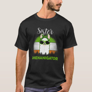 T-shirt Soeur Shenanigator Cute Llama St Patrick's Day Gi