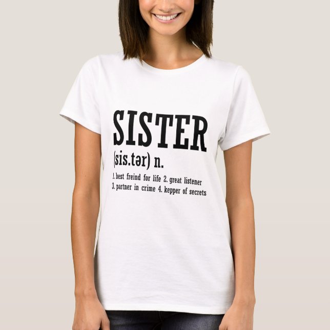 T-shirt Soeur Signifiant Grosse Soeur Petite Soeur Grosses (Devant)