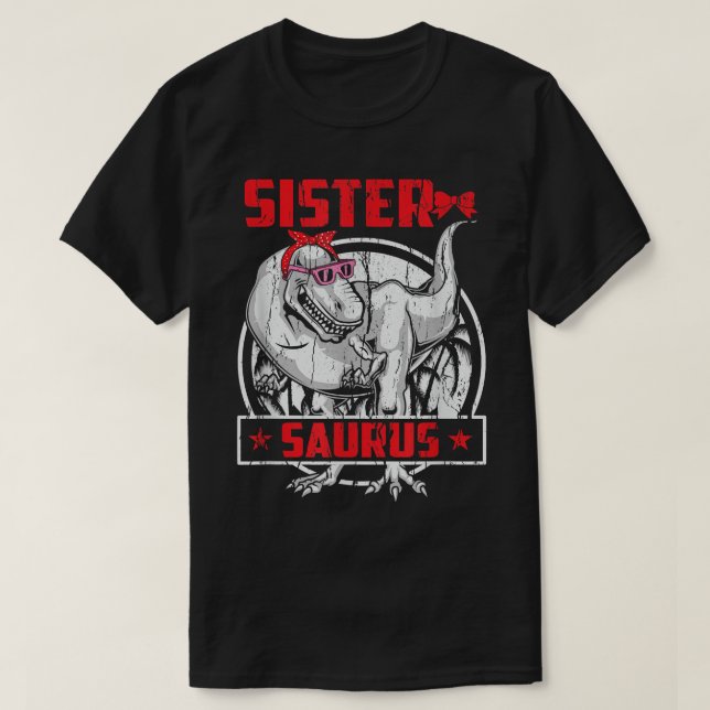 T-shirt Soeur Sistersaurus TRe Dinosaur  (Design devant)
