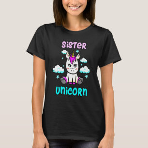 T-shirt Soeur Unicorn Anniversaire Fête Enfant Big Sis Fil