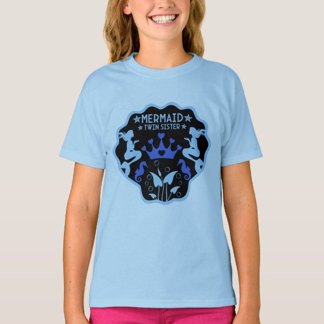 T-shirt Soeurs jumelles Mermaid (Devant)