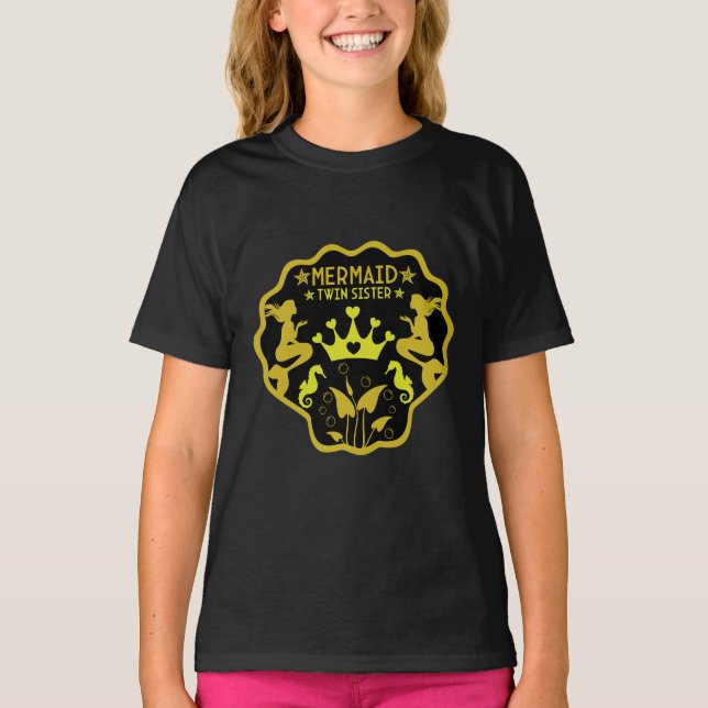 T-shirt Sœurs jumelles sirènes (Devant)