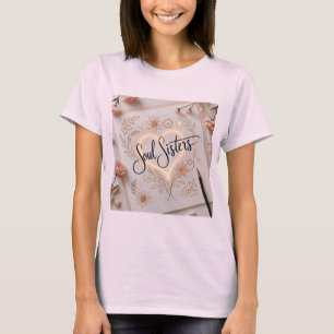 T-shirt Soeurs Soul Élégante Calligraphie