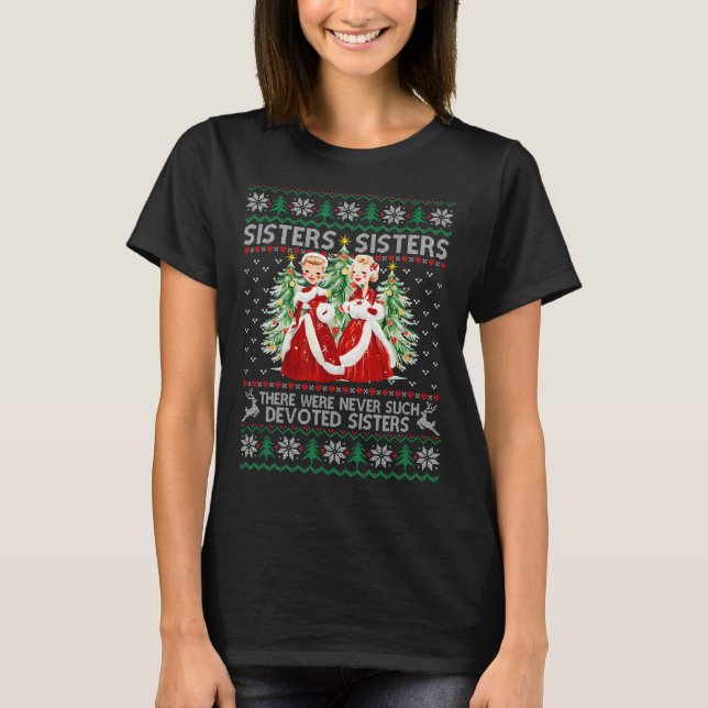 T-shirt Soeurs White Christmas Movie Xmas Snow Holiday Pa (Devant)