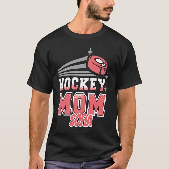 T-shirt Sofia Hockey Mom With Puck Womens (Devant)