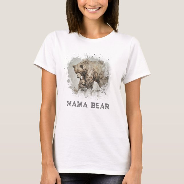 T-shirt *~* Soft AP72 MAMA BEAR Cub Cadeau de la fête des  (Devant)