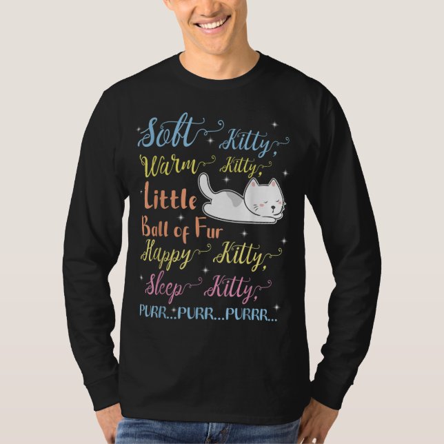 T-shirt Soft Kitty Chaleureux Kitty Petit Boule De Dormir  (Devant)