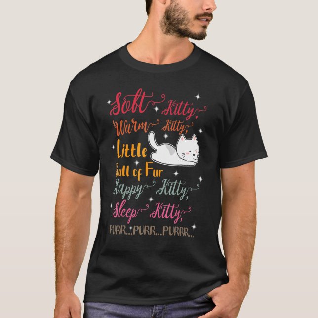 T-shirt Soft Kitty Chaleureux Kitty Petit Boule De Dormir  (Devant)