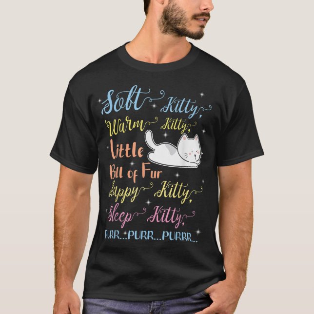 T-shirt Soft Kitty Chaleureux Kitty Petit Boule De Dormir  (Devant)