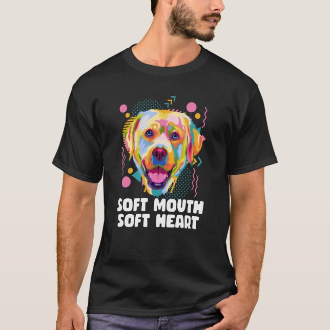 T-shirt Soft Mouth Soft Heart Dog Theme Humor Dog Paw (Devant)