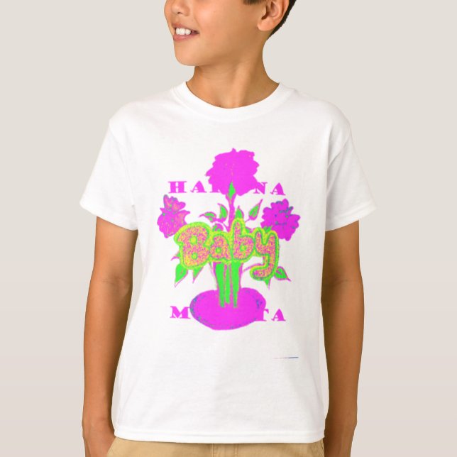 T-shirt Soft Pink Flower Art : A Baby's Touch. (Devant)