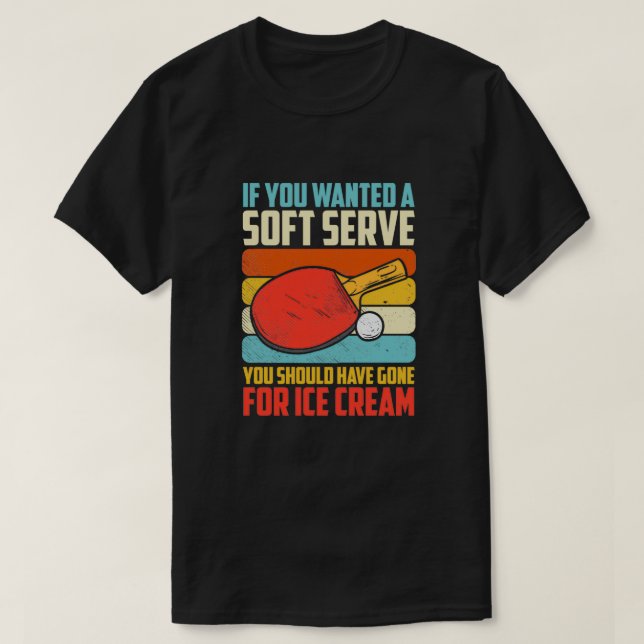 T-shirt Soft Sert Ping Pong Table Tennis Lecteur Drôle Quo (Design devant)