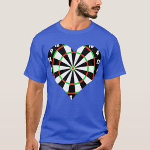T-shirt Soft Tip Darts Scoreboard Bullseye Board Coeur