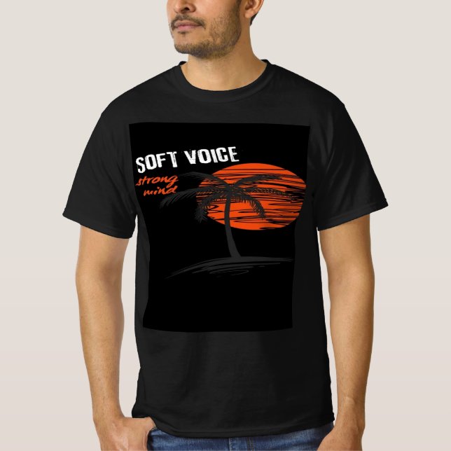 T-shirt Soft Voice coucher de soleil Tee silhouette – Mini (Devant)