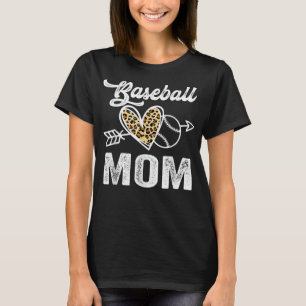 T-shirt Softball Baseball Maman Leopard Femmes Fête des Mè