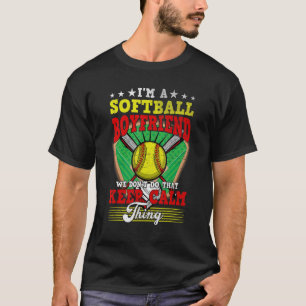 T-shirt Softball Boyfriend ne faites pas ça garder le calm