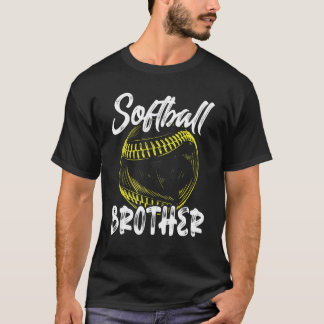 T-shirt Softball Brother For Men Family Matching Joueurs F