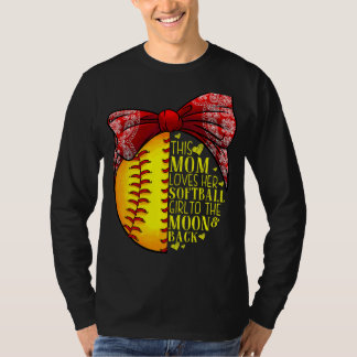 T-shirt Softball Cadeau Maman Femme Pitcher Catcher Girls