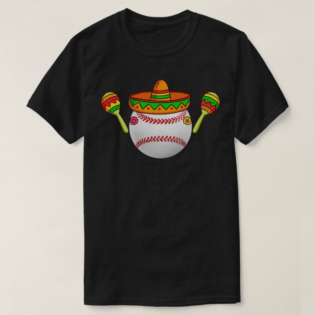 T-shirt Softball Casquette mexicain Cinco De Mayo 4 (Design devant)
