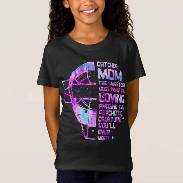 T-Shirt Softball Catcher Maman Le plus doux L (Devant)