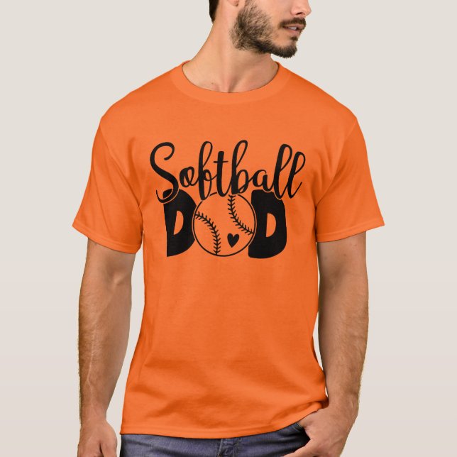 T-shirt Softball  Dad  (Devant)