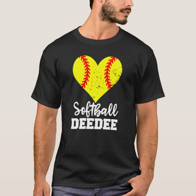 T-shirt Softball Deedee Softball Heart Grandma Dee Dee (Devant)
