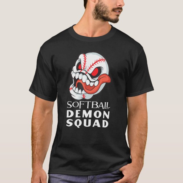 T-shirt Softball Demon Squad Softball (Devant)