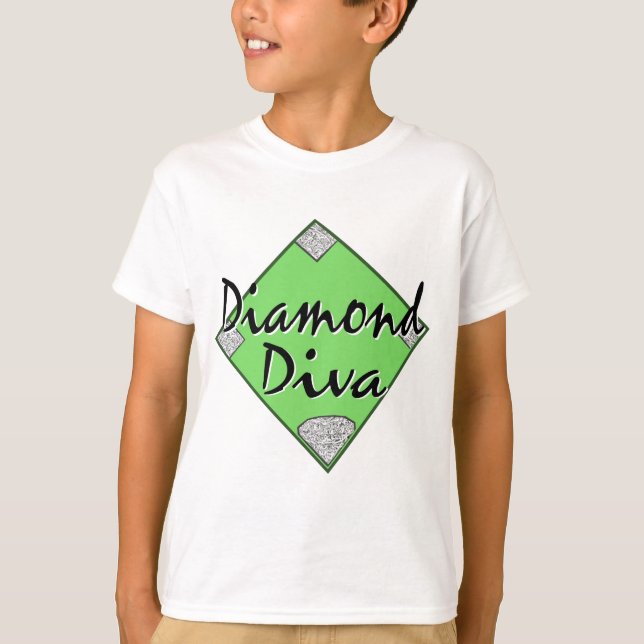 T-shirt Softball Diamond Diva (Devant)