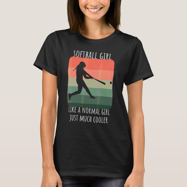 T-shirt Softball dire fille 4 (Devant)