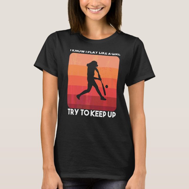 T-shirt Softball dire fille 6 (Devant)