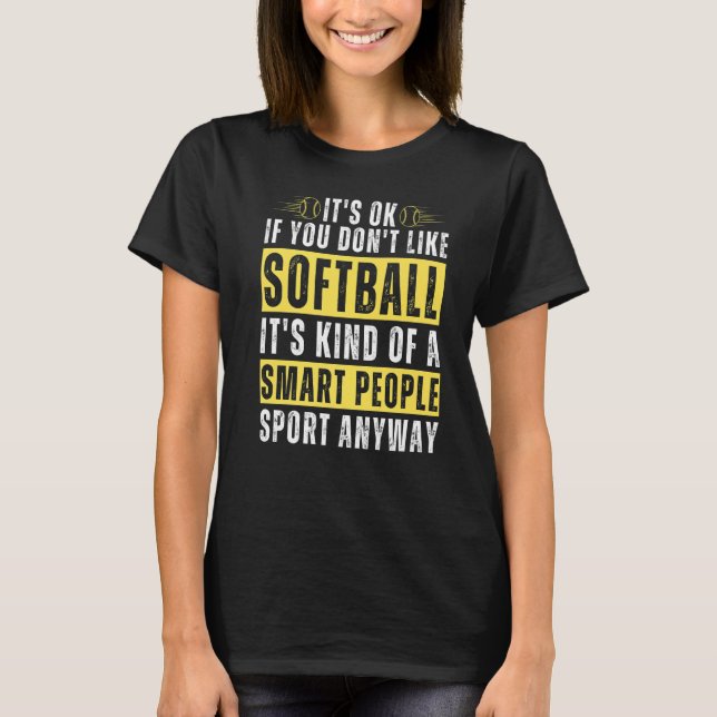 T-shirt Softball Dire Hommes Femmes Softball Joueur Sof (Devant)