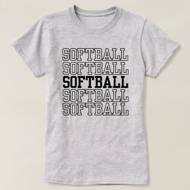 T-shirt Softball féminin | Devis de balle logicielle (Design devant)