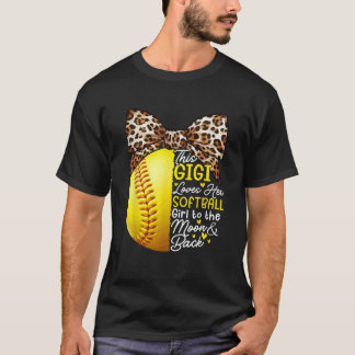 T-shirt Softball Gigi aime son costume de softball fille a