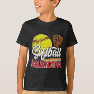 T-shirt Softball grand-père softball joueur Jour de jeu Pè