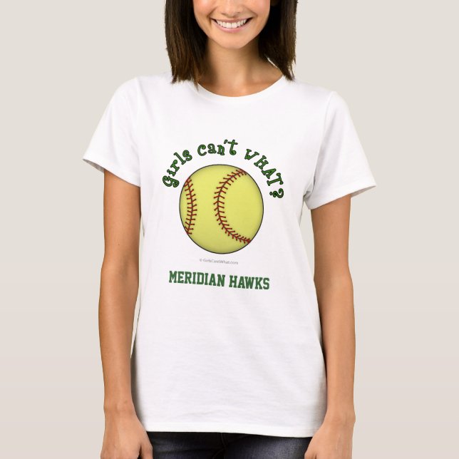 T-shirt Softball-Green (Devant)