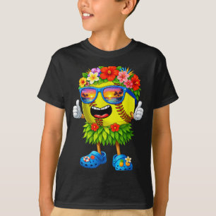 T-shirt Softball Hawaïen Hawaï Trocal Beach Été