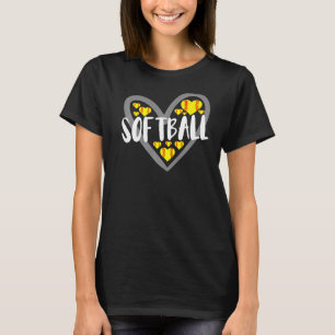 T-shirt Softball Heart