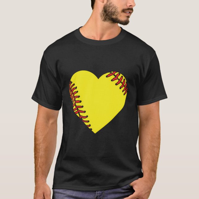 T-shirt Softball Heart (Devant)