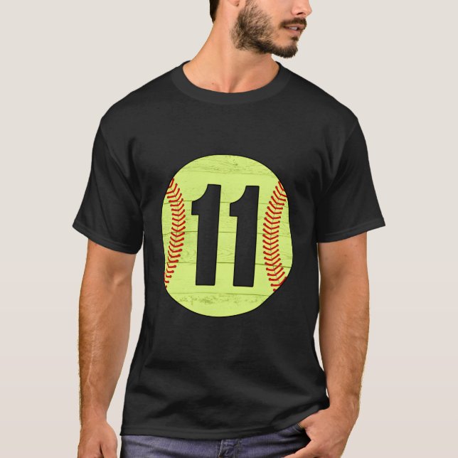 T-shirt Softball Jersey Numéro 11 (Devant)