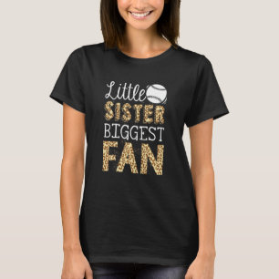 T-shirt Softball Leopard Graphisme Femmes Soeur Softball 1