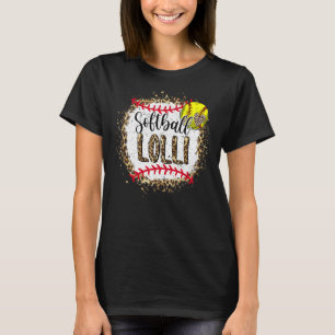 T-shirt Softball Lolli Leopard Bleached Mère's Day Jeu